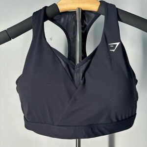 Women’s Gymshark Sports Bra in Black with Mesh Detailing - Racerback